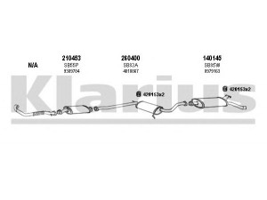 KLARIUS 750087E išmetimo sistema 
 Išmetimo sistema -> Išmetimo sistema, visa