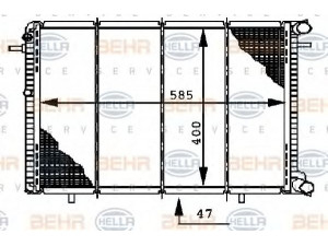 HELLA 8MK 376 722-431 radiatorius, variklio aušinimas 
 Aušinimo sistema -> Radiatorius/alyvos aušintuvas -> Radiatorius/dalys
60 06 004 494, 77 01 352 664