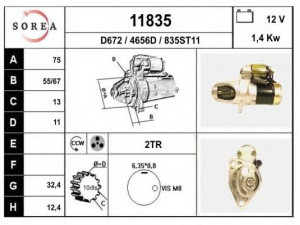 EAI 11835 starteris
2330031U01, 2330031U02, S114801A