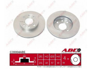 ABE C39004ABE stabdžių diskas 
 Dviratė transporto priemonės -> Stabdžių sistema -> Stabdžių diskai / priedai
09.6867.20, 4315088, 8-94448-775-0