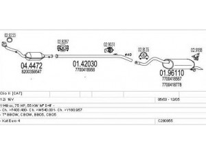 MTS C280855020146 išmetimo sistema 
 Išmetimo sistema -> Išmetimo sistema, visa
