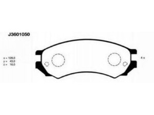 NIPPARTS J3601050 stabdžių trinkelių rinkinys, diskinis stabdys 
 Techninės priežiūros dalys -> Papildomas remontas
41060-0C085, 41060-0E785, 41060-0E786