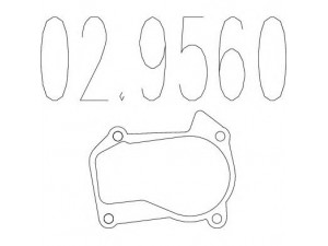 MTS 02.9560 tarpiklis, išleidimo kolektorius 
 Dviratė transporto priemonės -> Išmetimo sistema -> Atskiros surinkimo dalys -> Sandariklis, alyvos pompa
1H0253115A