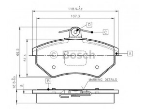 BOSCH 0 986 TB2 506 stabdžių trinkelių rinkinys, diskinis stabdys 
 Techninės priežiūros dalys -> Papildomas remontas
8A0 698 151 A, 8A0 698 151 C, 357 698 151 B