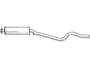 AKS DASIS SG40425 vidurinis duslintuvas 
 Išmetimo sistema -> Duslintuvas
852852