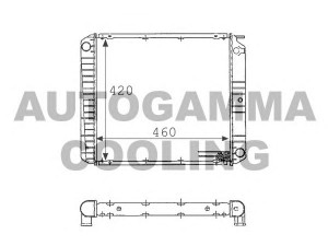AUTOGAMMA 101090 radiatorius, variklio aušinimas