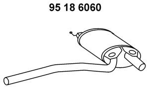 EBERSPÄCHER 95 18 6060 vidurinis duslintuvas 
 Išmetimo sistema -> Duslintuvas
3U0 253 409