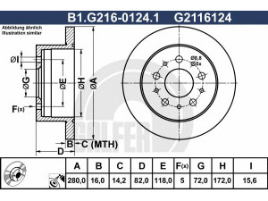 GALFER B1.G216-0124.1 stabdžių diskas 
 Stabdžių sistema -> Diskinis stabdys -> Stabdžių diskas
4246 Y7, 4249 31, 4249 K7, 4249 L0