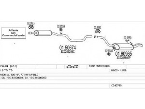 MTS C380786010827 išmetimo sistema 
 Išmetimo sistema -> Išmetimo sistema, visa