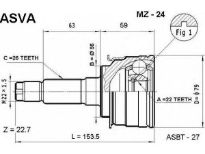 ASVA MZ-24 jungčių komplektas, kardaninis velenas 
 Ratų pavara -> Sujungimai/komplektas
F063-22-610A, F063-25-500C, F063-25-600