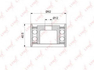 LYNXauto PB-3123 kreipiantysis skriemulys, paskirstymo diržas 
 Diržinė pavara -> Paskirstymo diržas/komplektas -> Laisvasis/kreipiamasis skriemulys
AY460-TY040, 13503-62040