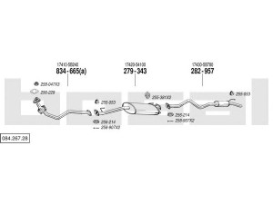 BOSAL 084.267.28 išmetimo sistema 
 Išmetimo sistema -> Išmetimo sistema, visa