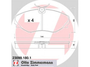 ZIMMERMANN 23099.180.1 stabdžių trinkelių rinkinys, diskinis stabdys 
 Techninės priežiūros dalys -> Papildomas remontas
4106000QAE, 7701050914, 7701054771