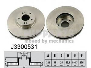 NIPPARTS J3300531 stabdžių diskas 
 Stabdžių sistema -> Diskinis stabdys -> Stabdžių diskas
51712-2B700, 51712-2P700, 51712-2W700