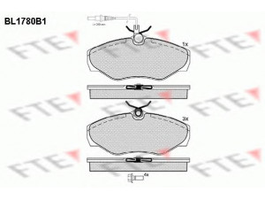 FTE BL1780B1 stabdžių trinkelių rinkinys, diskinis stabdys 
 Techninės priežiūros dalys -> Papildomas remontas
60 25 370 851