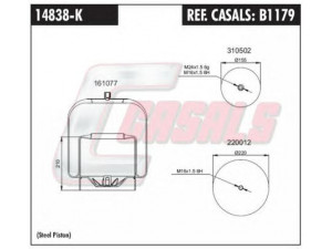 CASALS B1179 dėklas, pneumatinė pakaba
A9423203821, A9463200421