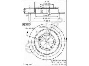 BREMBO 08.5266.10 stabdžių diskas 
 Stabdžių sistema -> Diskinis stabdys -> Stabdžių diskas
5521160A00, 96058796