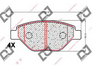 DJ PARTS BP1917 stabdžių trinkelių rinkinys, diskinis stabdys 
 Techninės priežiūros dalys -> Papildomas remontas
7701207673