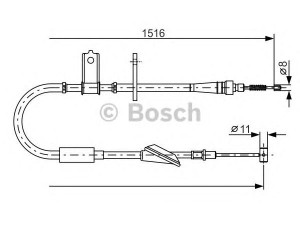 BOSCH 1 987 477 771 trosas, stovėjimo stabdys 
 Stabdžių sistema -> Valdymo svirtys/trosai
9203996, 9209928, 9210314, 9203996