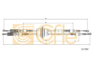 COFLE 12.7262 trosas, neautomatinė transmisija 
 Transmisija -> Neautomatinė pavarų dėžė -> Transmisijos valdymas
55186892, 55199875