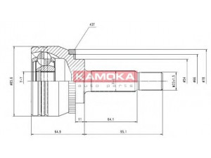 KAMOKA 7056 jungčių komplektas, kardaninis velenas 
 Ratų pavara -> Sujungimai/komplektas
3815A037, 3815A133, 3815A134, MR110031