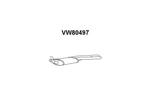 VENEPORTE VW80497 galinis duslintuvas 
 Išmetimo sistema -> Duslintuvas
1H5253609AE