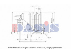 AKS DASIS 851276N magnetinė sankaba, oro kondicionieriaus kompresorius
