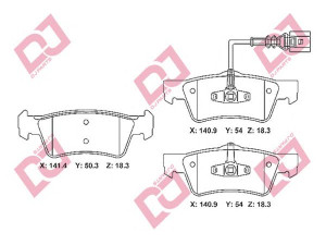 DJ PARTS BP2242 stabdžių trinkelių rinkinys, diskinis stabdys 
 Techninės priežiūros dalys -> Papildomas remontas
7H8698451