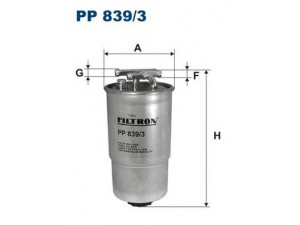 FILTRON PP839/3 kuro filtras 
 Techninės priežiūros dalys -> Papildomas remontas
1C0127401