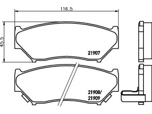 HELLA PAGID 8DB 355 016-911 stabdžių trinkelių rinkinys, diskinis stabdys 
 Techninės priežiūros dalys -> Papildomas remontas
5520056831, 5520056870, 5520056870DOM