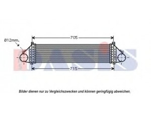 AKS DASIS 227005N tarpinis suslėgto oro aušintuvas, kompresorius 
 Variklis -> Oro tiekimas -> Įkrovos agregatas (turbo/superįkrova) -> Tarpinis suslėgto oro aušintuvas
31317905