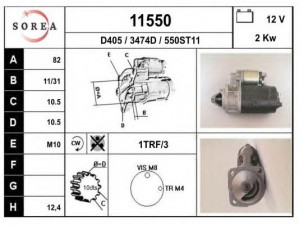 EAI 11550 starteris 
 Elektros įranga -> Starterio sistema -> Starteris