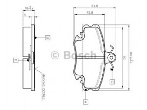 BOSCH 0 986 TB2 005 stabdžių trinkelių rinkinys, diskinis stabdys 
 Techninės priežiūros dalys -> Papildomas remontas
77 11 130 071