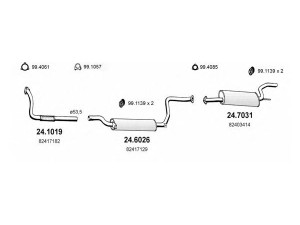 ASSO ART1268 išmetimo sistema 
 Išmetimo sistema -> Išmetimo sistema, visa