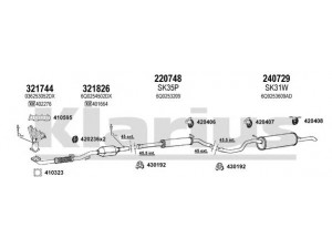 KLARIUS 780118E išmetimo sistema 
 Išmetimo sistema -> Išmetimo sistema, visa