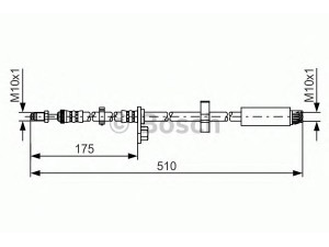 BOSCH 1 987 481 453 stabdžių žarnelė 
 Stabdžių sistema -> Stabdžių žarnelės
4806 H0, 1498442080, 4806 H0