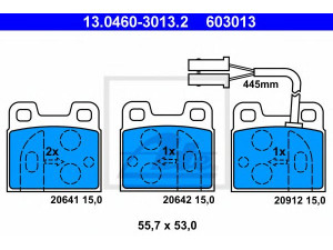 ATE 13.0460-3013.2 stabdžių trinkelių rinkinys, diskinis stabdys 
 Techninės priežiūros dalys -> Papildomas remontas
11348.26003.00/30, 11655.26055.00/01