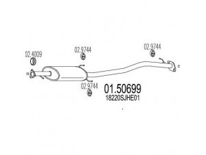 MTS 01.50699 vidurinis duslintuvas 
 Išmetimo sistema -> Duslintuvas
18220SJHE01