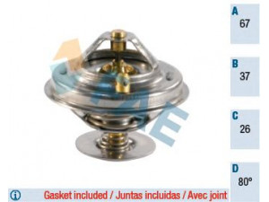 FAE 5304480 termostatas, aušinimo skystis 
 Aušinimo sistema -> Termostatas/tarpiklis -> Thermostat
955 106 113 00, 022 121 113, 022 121 113