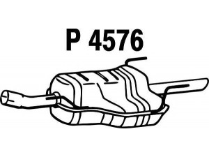FENNO P4576 galinis duslintuvas 
 Išmetimo sistema -> Duslintuvas
5852260, 5852432, 5852436