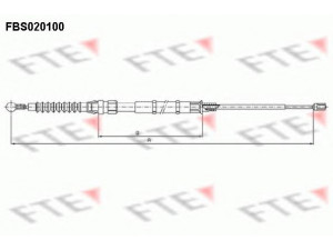 FTE FBS020100 trosas, stovėjimo stabdys 
 Stabdžių sistema -> Valdymo svirtys/trosai
3T0 609 721B, 3T0 609 721C, 3T0 609 721B