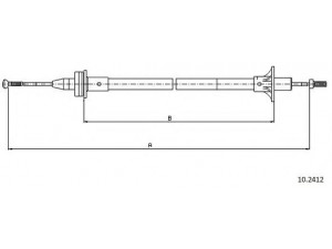 CABOR 10.2412 sankabos trosas 
 Dviratė transporto priemonės -> Kabeliai ir tachometro velenaai -> Sankabos trosas
6900282