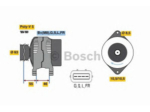 BOSCH 0 986 080 480 kintamosios srovės generatorius 
 Elektros įranga -> Kint. sr. generatorius/dalys -> Kintamosios srovės generatorius
135 154 02 02, A 135 154 02 02