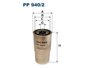 FILTRON PP940/2 kuro filtras 
 Techninės priežiūros dalys -> Papildomas remontas
13322245006, 13322246135, 13322246974