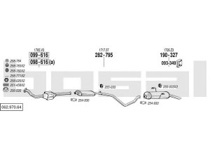 BOSAL 062.970.64 išmetimo sistema 
 Išmetimo sistema -> Išmetimo sistema, visa