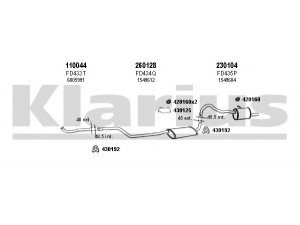 KLARIUS 360108E išmetimo sistema 
 Išmetimo sistema -> Išmetimo sistema, visa