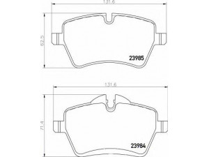 BREMBO P 06 086 stabdžių trinkelių rinkinys, diskinis stabdys 
 Techninės priežiūros dalys -> Papildomas remontas
34116770251, 34116778320, 34119804735