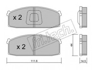 fri.tech. 254.1 stabdžių trinkelių rinkinys, diskinis stabdys 
 Techninės priežiūros dalys -> Papildomas remontas
41060-D1485