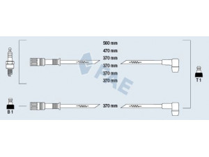 FAE 86010 uždegimo laido komplektas 
 Kibirkšties / kaitinamasis uždegimas -> Uždegimo laidai/jungtys