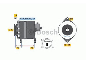 BOSCH 0 986 041 771 kintamosios srovės generatorius 
 Elektros įranga -> Kint. sr. generatorius/dalys -> Kintamosios srovės generatorius
8-97041-790-0, 1204144, 6204059